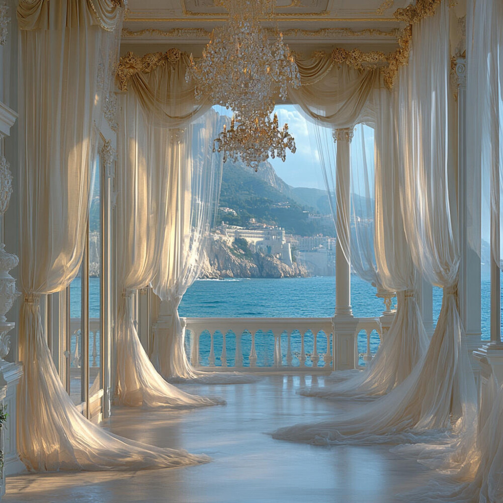 场景素材 海边 宫殿