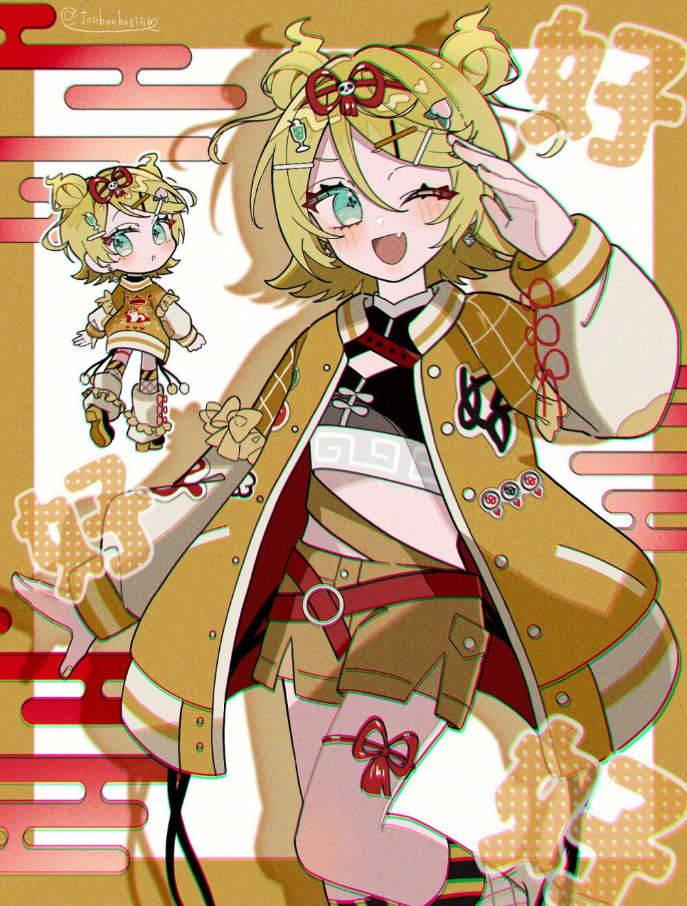 初音未来&镜音双子
画师X:toubunhosiiii ​​​