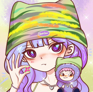 千禧风手绘女头
画师：WOX沃克星