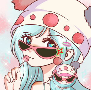 千禧风手绘女头
画师：WOX沃克星