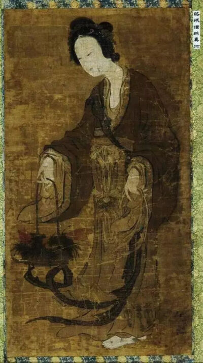 南朝梁·张僧繇  鱼篮观音图