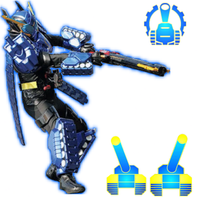 假面骑士创骑，双坦形态。(侵权删)