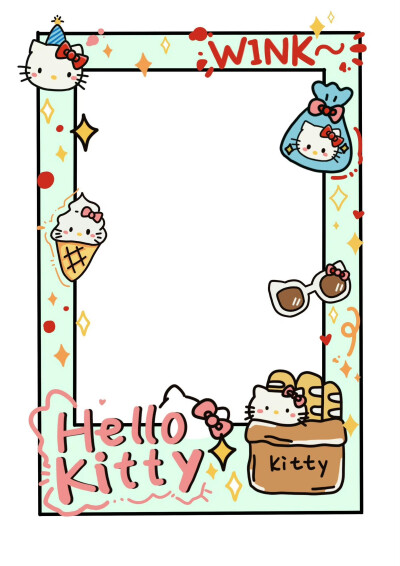 Kitty拍立得相框素材 ​​​
Cr.周末相框