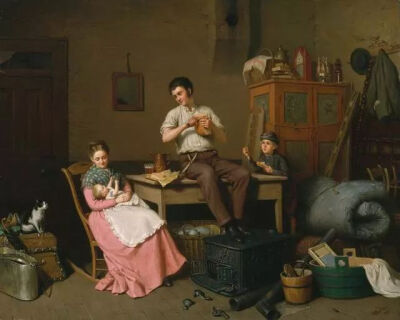 莫斯勒 美国 布面油画 1870年 73.7x92.7cm