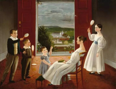 内森·斯塔尔的孩子们
安德鲁斯 美国 1835年 布面油画 80x60cm
