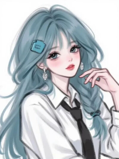 手绘女生头像