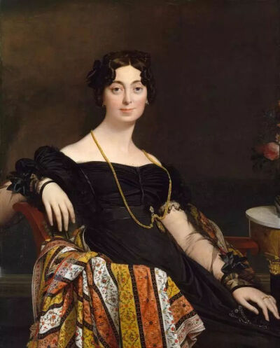 雅克-路易·勒布朗夫人
安格尔 法国 1823年 布面油画 119.4x92.7cm
