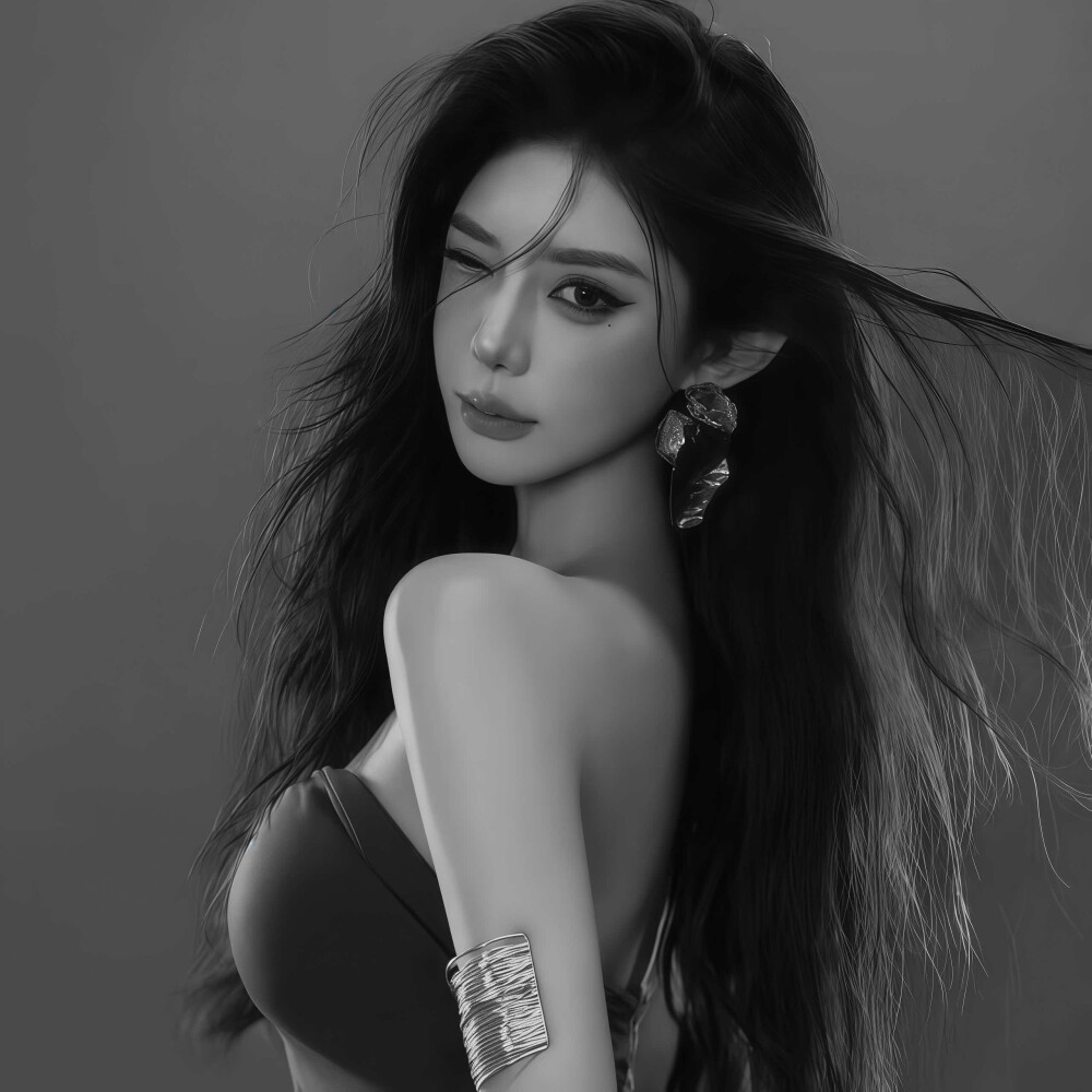 黑白女
