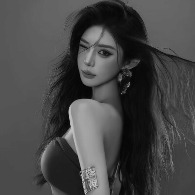 黑白女