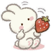 可爱草莓兔兔表情包