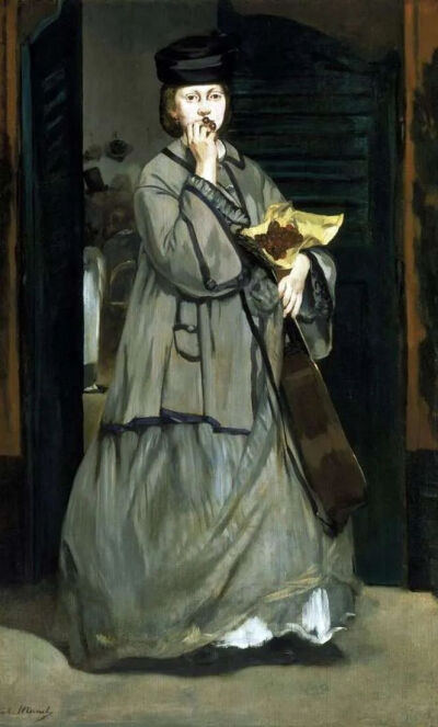 街头女歌手
爱德华·马奈
约 1862 年，布面油画
171.1cm x 105.8cm
美国马萨诸塞州，波士顿美术博物馆
（模特为维多利安·莫涵）