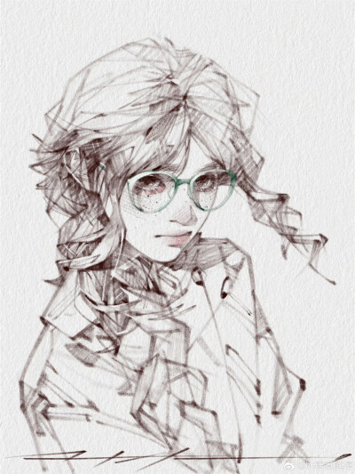 人物插画绘画线稿黑白手绘头像素描临摹细节几何素材风格个性
@冰糖煮庭婷