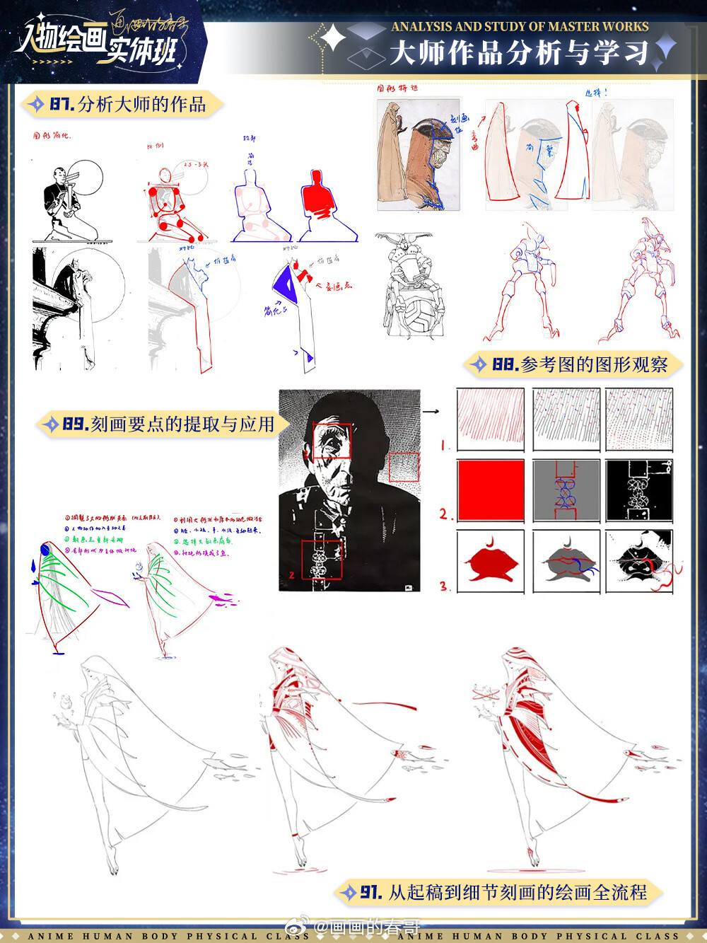 人物插画绘画线稿黑白手绘头像素描临摹细节几何素材风格个性
@画画的春哥