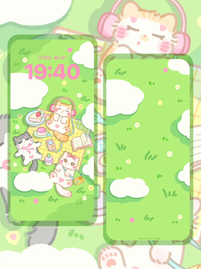 小清新可爱卡通壁纸套图