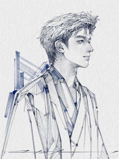 人物插画绘画线稿黑白手绘头像素描临摹细节几何素材风格个性
@冰糖煮庭婷