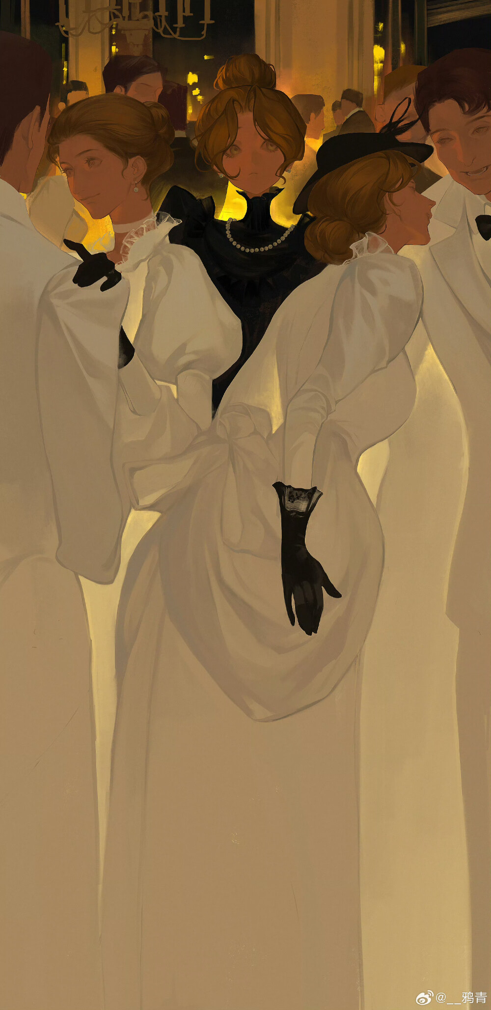 人物插画绘画线稿黑白手绘头像素描临摹细节几何素材风格个性
@鸦青