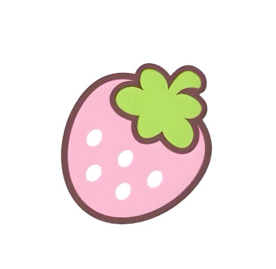 粉色草莓素材白底