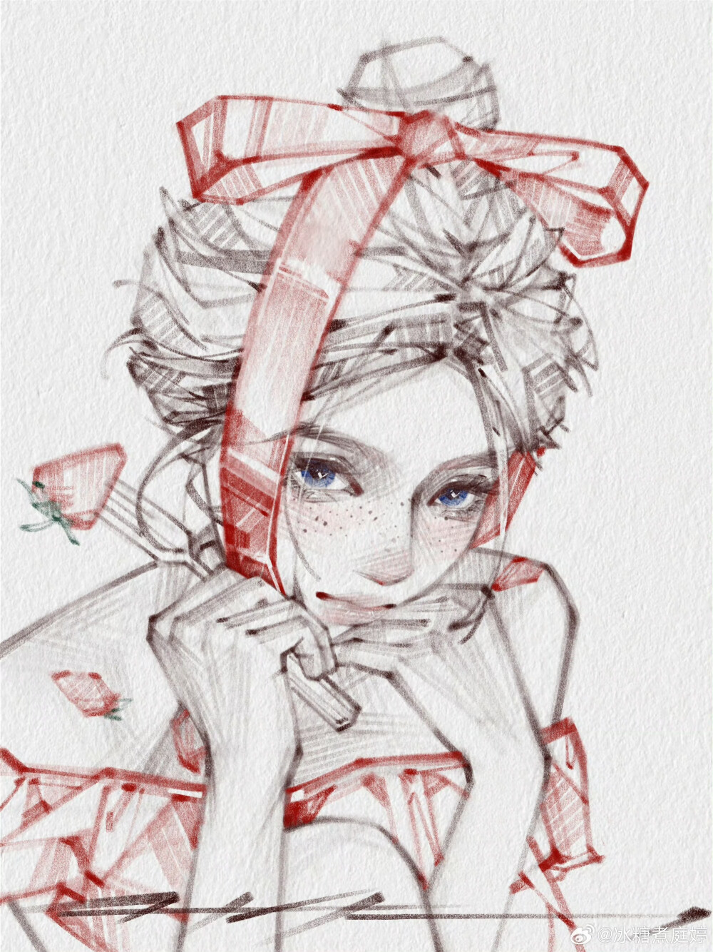 人物插画绘画线稿黑白手绘头像素描临摹细节几何素材风格个性
@冰糖煮庭婷