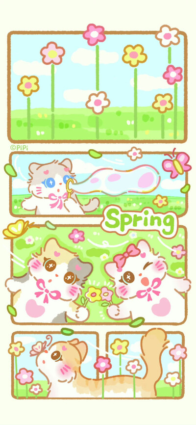 小清新可爱卡通壁纸套图