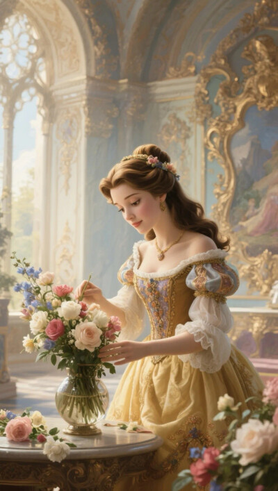 迪士尼公主壁纸-贝儿公主