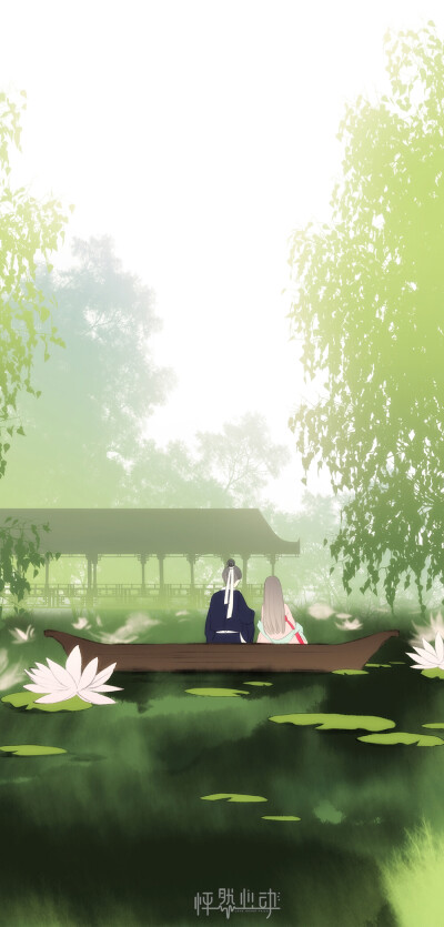 年少总是多情诗：杏花微雨醉，花朝故人归。