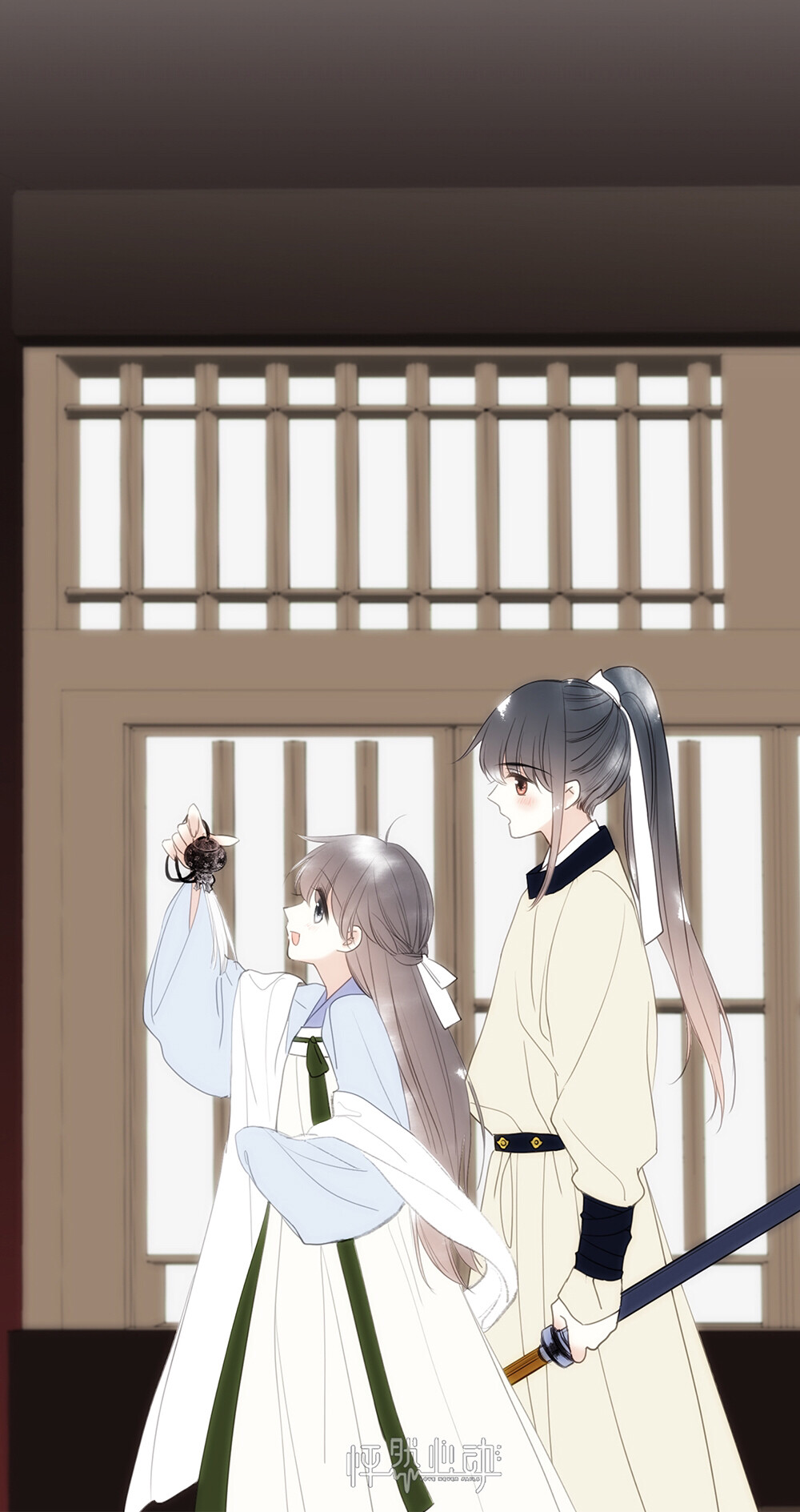 年少总是多情诗：杏花微雨醉，花朝故人归。