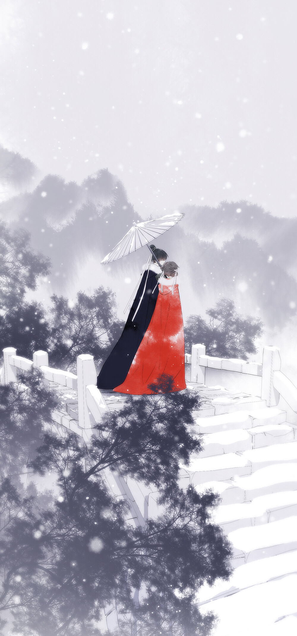 年少总是多情诗：杏花微雨醉，花朝故人归。