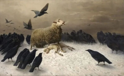 《痛苦》，1878年，奥古斯特·弗里德里希·申克
油画，151厘米×251.2厘米
收藏：维多利亚国家美术馆，墨尔本
