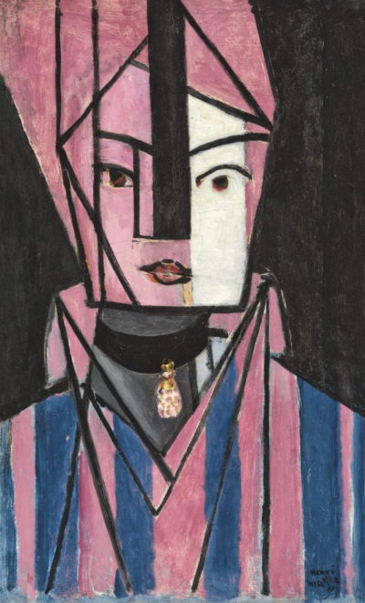 亨利·马蒂斯，《白粉色的头像》，巴黎，圣米歇尔码头，1914 年夏季至 1915 年初。巴黎，蓬皮杜中心 - 国家现代艺术博物馆/工业创作中心。购于 1976 年。图片来源：© 蓬皮杜中心，MNAM-CCI，Dist。 RMN-大皇宫 / Phil…