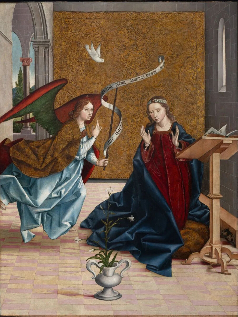 西班牙文艺复兴大师佩德罗·贝鲁格特油画《天使报喜》近日在毕尔巴鄂美术馆亮相。该作品创作于1485-1490年