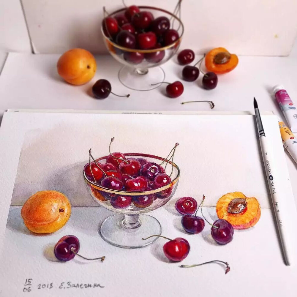 俄罗斯水彩画家Lizalegina 