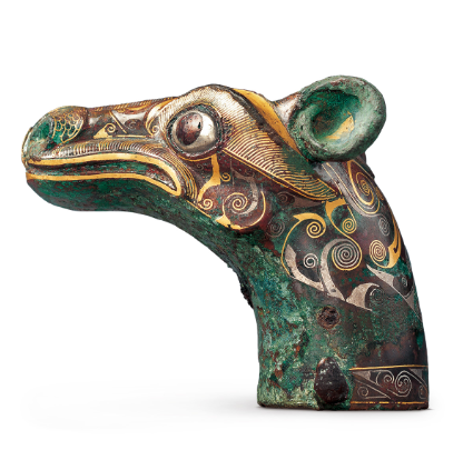 战国 错金银马首青铜䡇
中国国家博物馆藏
