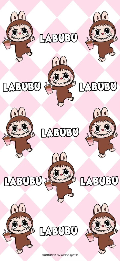 壁纸 手机壁纸 平铺 labubu 可爱 马桶 