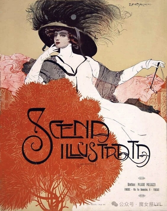 1885年创立的意大利艺术杂志《Scena Illustrata》场景插画