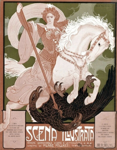 1885年创立的意大利艺术杂志《Scena Illustrata》场景插画