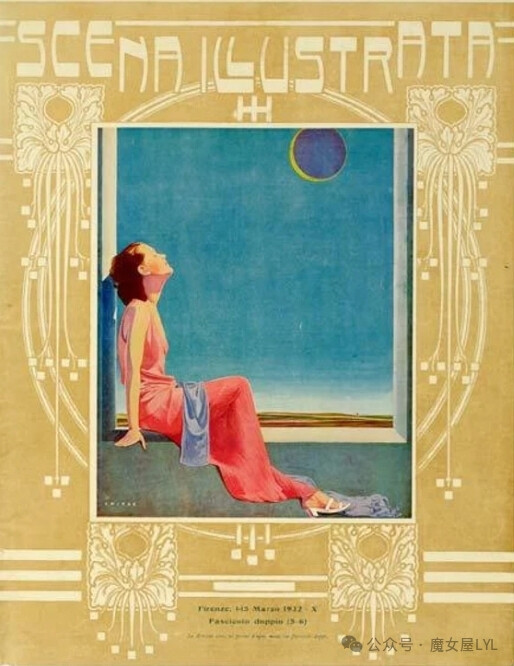 1885年创立的意大利艺术杂志《Scena Illustrata》场景插画
