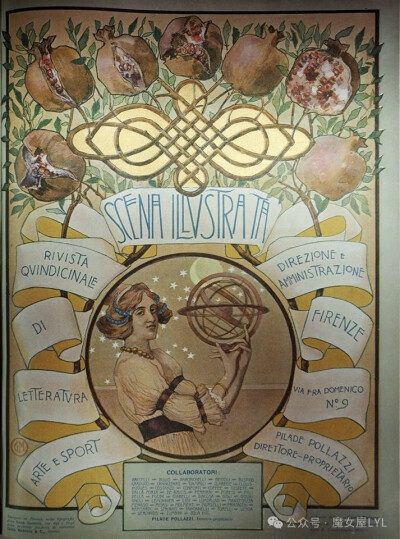 1885年创立的意大利艺术杂志《Scena Illustrata》场景插画