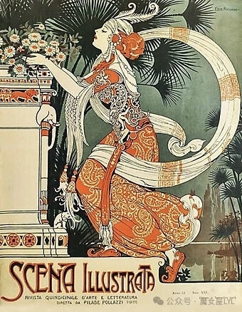 1885年创立的意大利艺术杂志《Scena Illustrata》场景插画