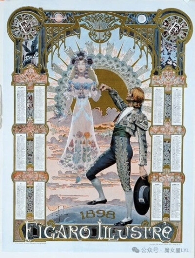 1885年创立的意大利艺术杂志《Scena Illustrata》场景插画