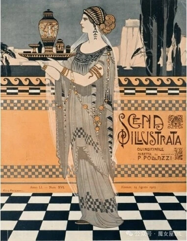 1885年创立的意大利艺术杂志《Scena Illustrata》场景插画