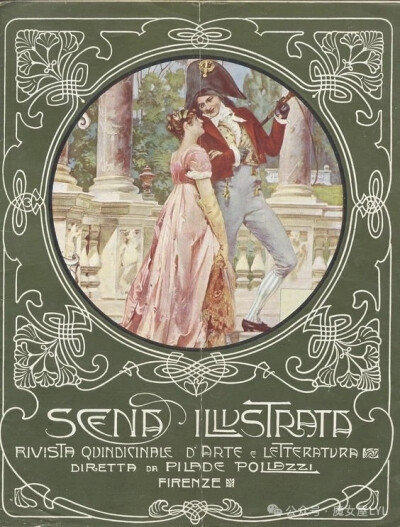 1885年创立的意大利艺术杂志《Scena Illustrata》场景插画