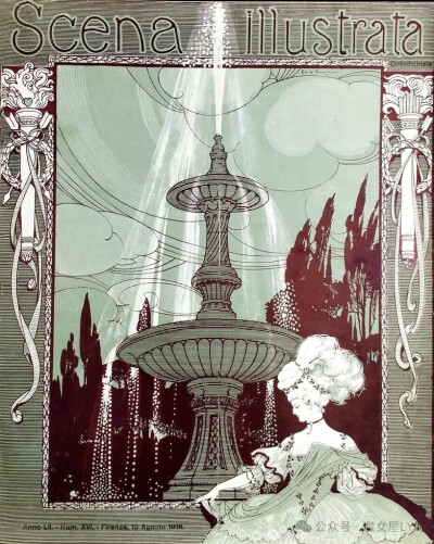 1885年创立的意大利艺术杂志《Scena Illustrata》场景插画
