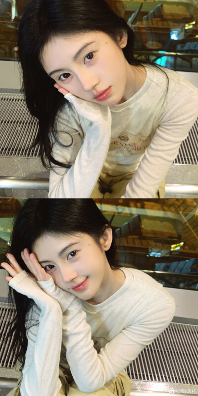 白色的鞠婧祎