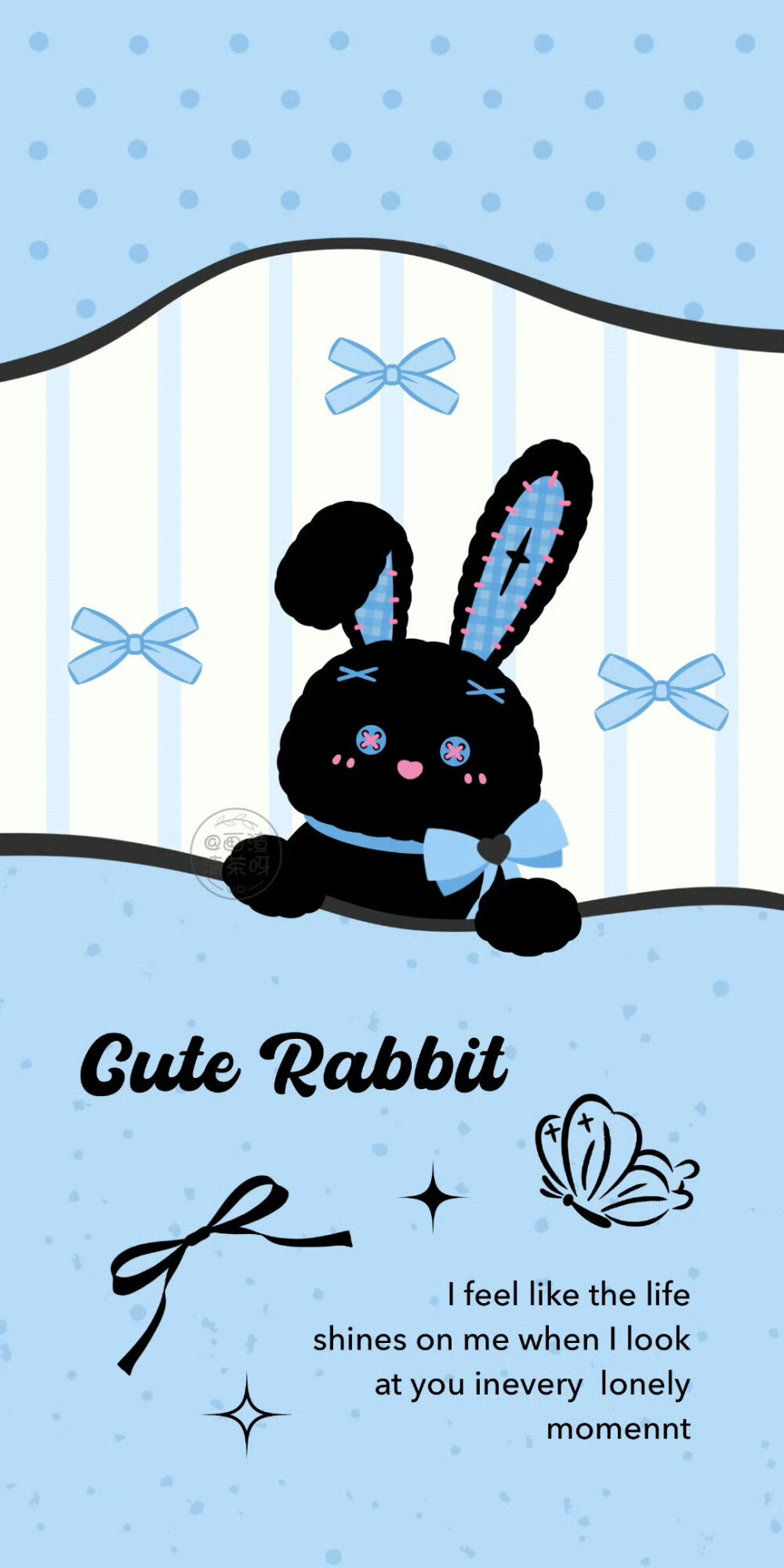 蓝黑色系
暗黑少女心布丁兔子