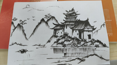 又是美术课作业
水到底咋画啊