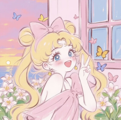 美少女战士 卡通手绘头像