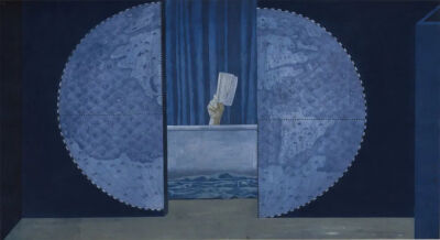 徐累《世界池》，65cm × 120cm，纸本，2007年