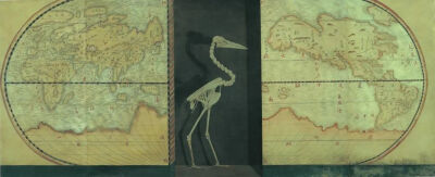 徐累 《世界的尽头》，132cm × 325cm，纸本，2009年