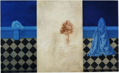 徐累 《对弈》，118cm × 200cm，纸本，2007年