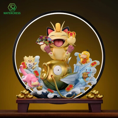 招财喵喵/水系宝可梦手办摆件